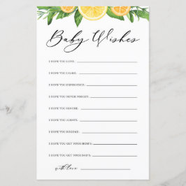 Babydusche für Zitronen und Orangen - Wünsche für 