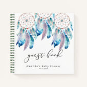 Babydusche Gästebuch Boho Dreamcatcher Dusche Notizblock (Vorderseite)