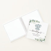 Babydusche Gästebuch | Elephant Eucalyptus Notizblock (Innenseite)