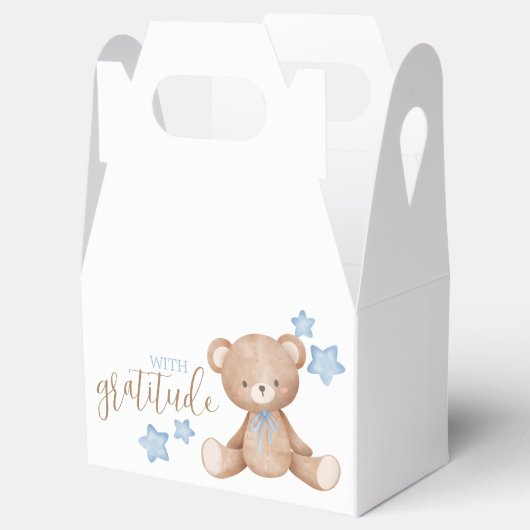 Babydusche Gastgeschenk Box - Bärenthema Geschenkschachtel (Geöffnet)