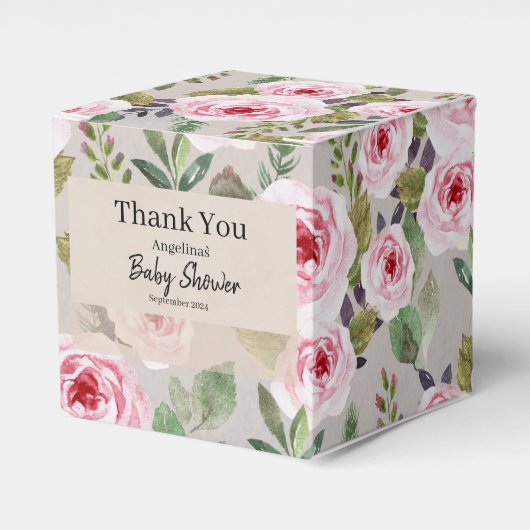 Babydusche Gefallen Box mit niedlichem Design. Geschenkschachtel (Vorderseite)