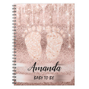 Babydusche Gender Revival Rose Gold Feed Tropfen Notizblock