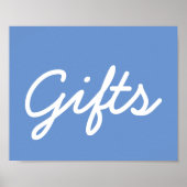 Babydusche Geschenk Tisch Poster - Blau (Vorne)