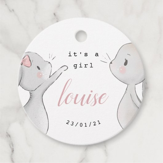 Babydusche Geschenkanhänger (Vorderseite)