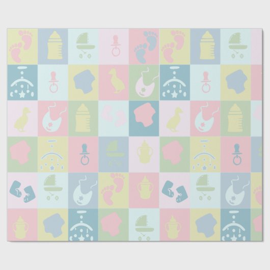 Babydusche Geschenkpapier (Flach)