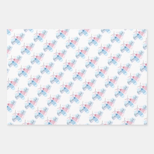 Babydusche Geschenkpapier Set (Vorderseite 2)