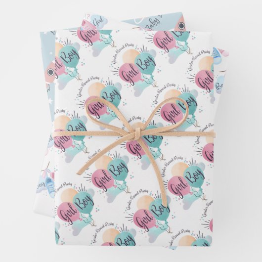 Babydusche Geschenkpapier Set (Beispiel)