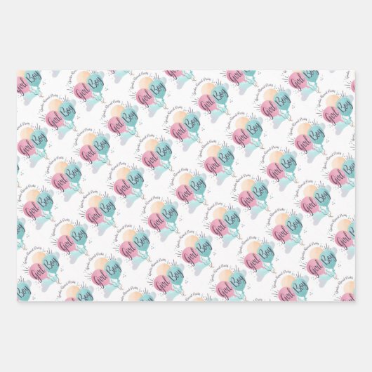 Babydusche Geschenkpapier Set (Vorderseite)