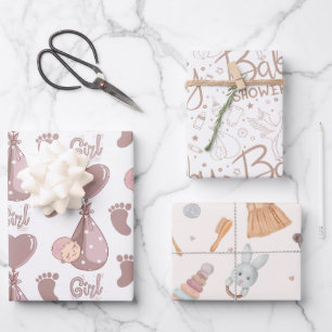 Babydusche Geschenkpapier Set