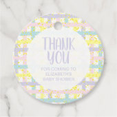 Babydusche Geschlecht neutral Danke Geschenkanhänger (Vorderseite)