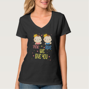 Babydusche Geschlecht offen Rosa oder Blau Wir Lie T-Shirt