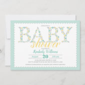 Babydusche geschlechtsneutral gelb einladung (Vorderseite)