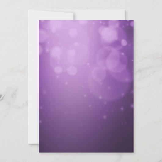 Babydusche Gipskraut & String Lights Lila Einladung (Rückseite)