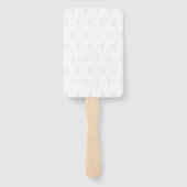 Babydusche Giraffe Blumenreath Personalisiert Fächer (Rückseite)