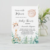 Babydusche Giraffe eucalyptus waldluxus Einladung (Stehend Vorderseite)