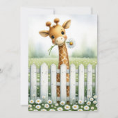 Babydusche Giraffe mit Daisy Einladung (Vorderseite)