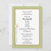 Babydusche Giraffe mit Daisy Einladung (Rückseite)