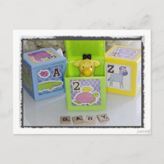 Babydusche Giraffe Postkarte