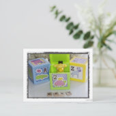 Babydusche Giraffe Postkarte (Stehend Vorderseite)