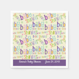 Babydusche Girl Boy Design Muster Serviette