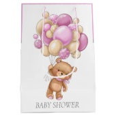 Babydusche Girl Teddy Geschenktüte (Rückseite)