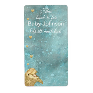 Babydusche "Gold Baby Dolphin" Buchzeichen Blatt 8
