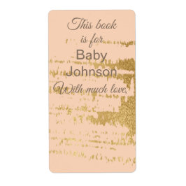 Babydusche "Gold Classic/P" Buchzeichen Sheet von 