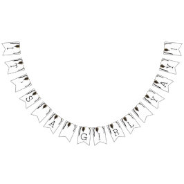 Babydusche, Gold-Pinguin, Frack-Banner Wimpelkette