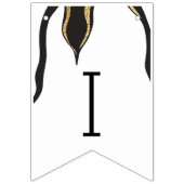 Babydusche, Gold-Pinguin, Frack-Banner Wimpelkette (Erste Fahne)