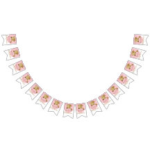 Babydusche Gold/Rosa Elefant, Frack-Banner