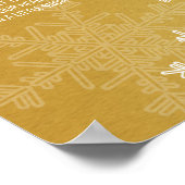 Babydusche Golden Snowflakes Leckereien Tafelschil Poster (Ecke)