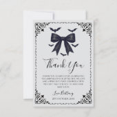 Babydusche Gothic von Fledermäusen und Bows Dankeskarte (Vorderseite)