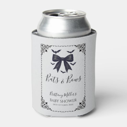 Babydusche Gothic von Fledermäusen und Bows Dosenkühler (Kanne Vorderseite)