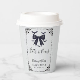 Babydusche Gothic von Fledermäusen und Bows Pappbecher