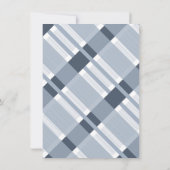 Babydusche GRILLEN Backyard Food Kariert Blue Einladung (Rückseite)