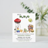 Babydusche GRILLEN Barbecue Watercolor (Stehend Vorderseite)