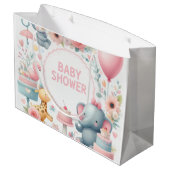 Babydusche Große Geschenktasche Geschenktüte (Rückseite Schrägansicht)