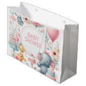 Babydusche Große Geschenktasche Große Geschenktüte (Vorderseite Schrägansicht)
