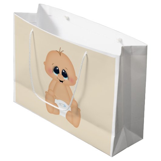 Babydusche Große Geschenktüte (Vorderseite Schrägansicht)