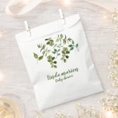 Babydusche Grün Blütenbeutel Geschenktütchen (Ausgeschnitten)