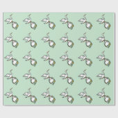 Babydusche Grün Geschenkpapier (Flach)