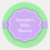 Babydusche Grüne Aufkleber (Vorderseite)