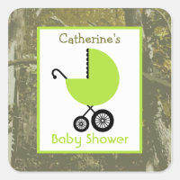 Babydusche Grüne Carriage & Camouflage