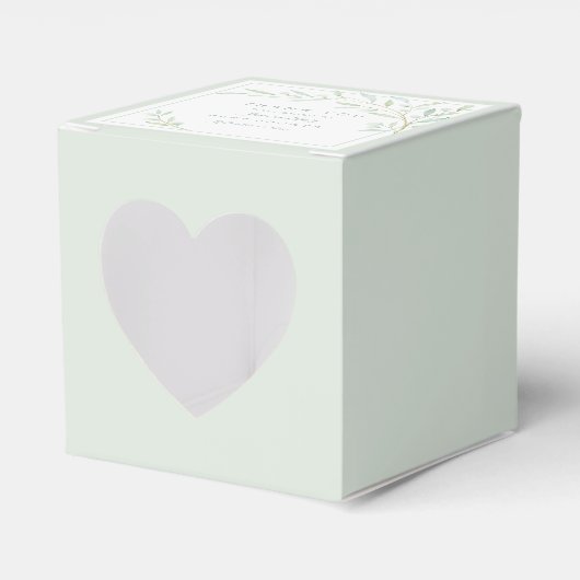 Babydusche Grüne Elegante Aquarellfolie Geschenkschachtel (Vorderseite)