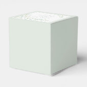 Babydusche Grüne Elegante Aquarellfolie Geschenkschachtel (Rückseite)