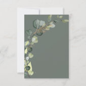 Babydusche Grüne Eucalyptus Sukkulent Elegant Einladung (Rückseite)
