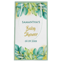 Babydusche Grüne Eukalyptus Blätter Olive Kleine Geschenktüte