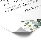 Babydusche Grüne Windeln Raffle Spielzeichen Poster (Ecke)