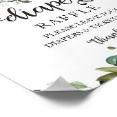 Babydusche Grüne Windeln Raffle Spielzeichen Poster (Ecke)