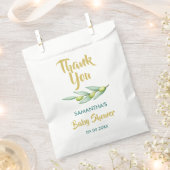 Babydusche Grünpflanzen Olivenzweig Elegant Geschenktütchen (Ausgeschnitten)